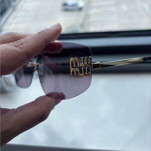 Fashion Sunglasses Purple and gold. (Compared to Miu Miu)